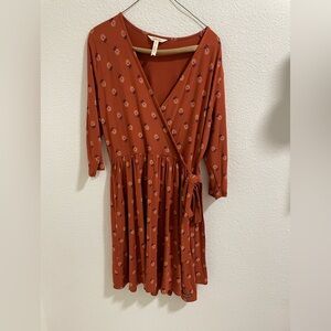 Matilda Jane Rust Floral Wrap Dress
